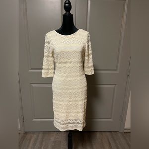Gianni Bini beige form fitting dress size medium
